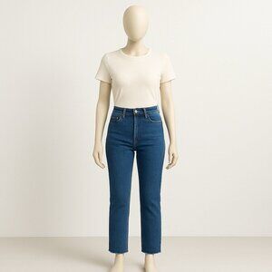 Everlane Jeans Womens 24 The Original Cheeky Organic Cotton Crop High Rise Denim